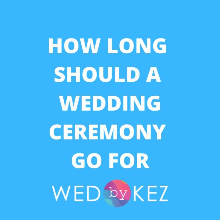 How long should a wedding ceremony go for